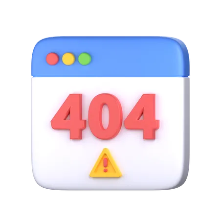 Erreur de page Web 404  3D Icon