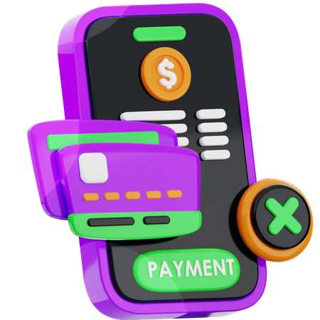 Erreur de paiement  3D Icon