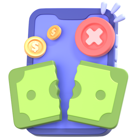 Erreur de paiement  3D Icon