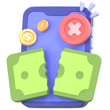 Erreur de paiement  3D Icon