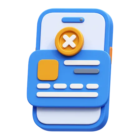 Erreur de paiement  3D Icon