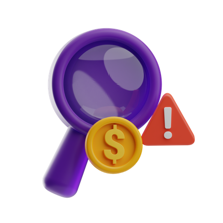 Erreur de recherche financière  3D Icon