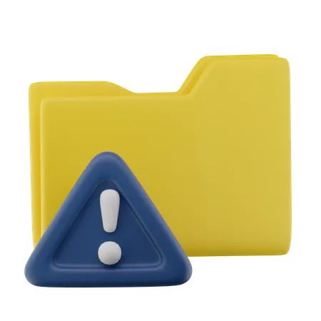 Exclamation du dossier d'erreur  3D Icon