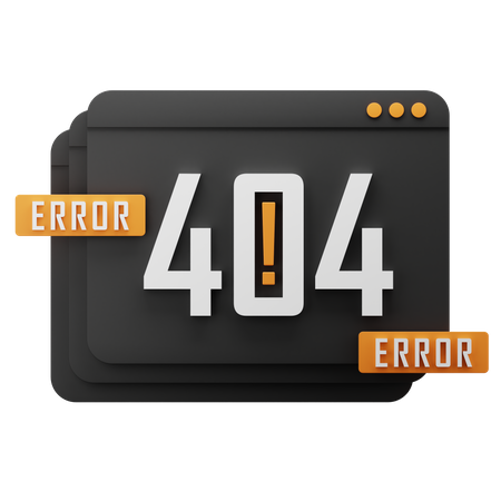 Erreur Internet 404  3D Icon