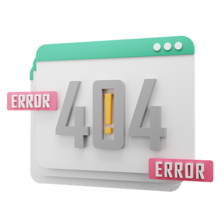 Erreur Internet 404  3D Icon