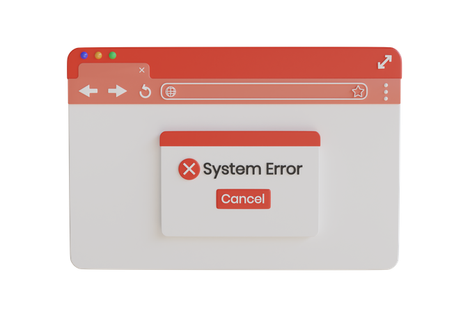 Erreur système 3D Icon
