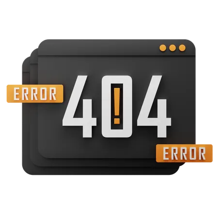 Erreur Internet 404  3D Icon