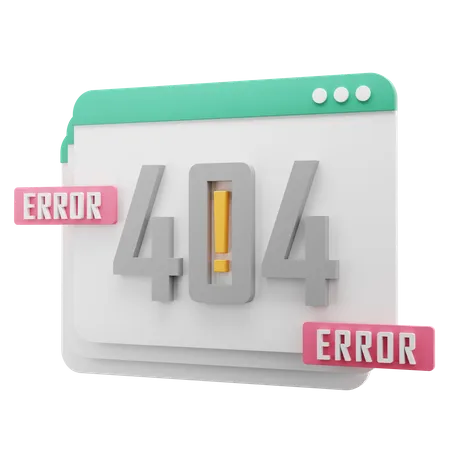Erreur Internet 404  3D Icon