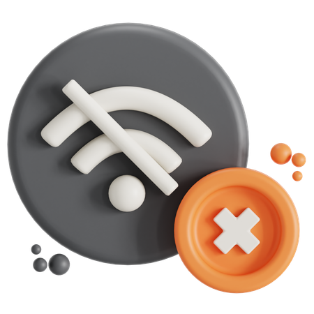 Erreur Wi-Fi  3D Icon