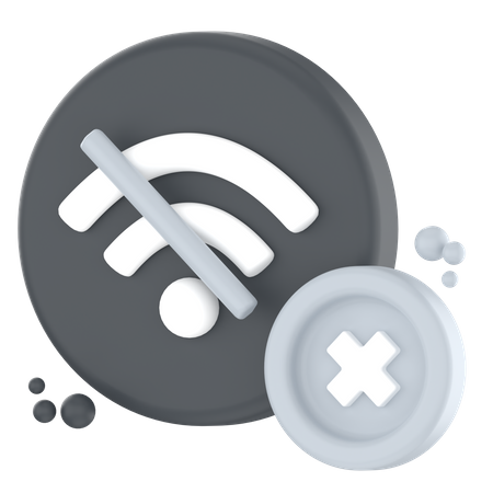 Erreur Wi-Fi  3D Icon