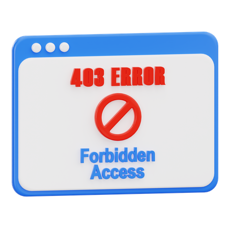 Erro 403  3D Icon