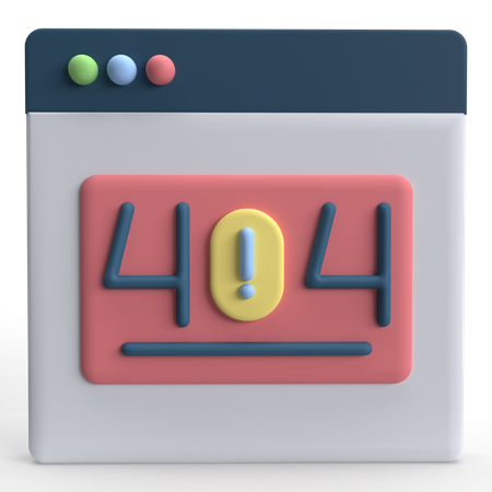 Erro 404  3D Icon