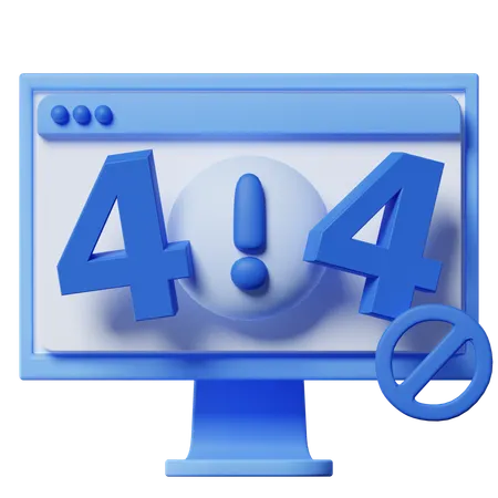 Erro 404  3D Icon