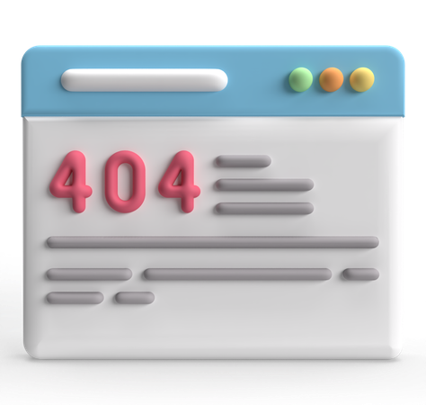 Erro 404  3D Icon