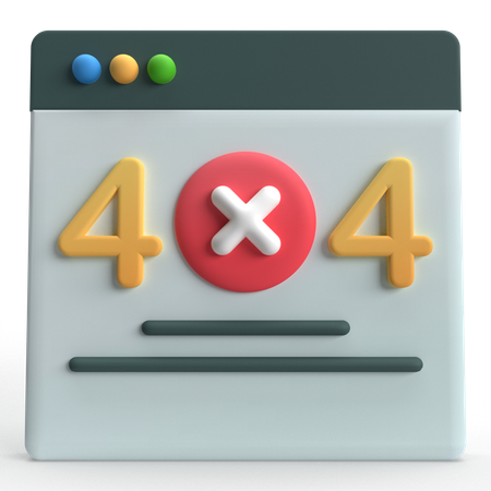 Erro 404  3D Icon