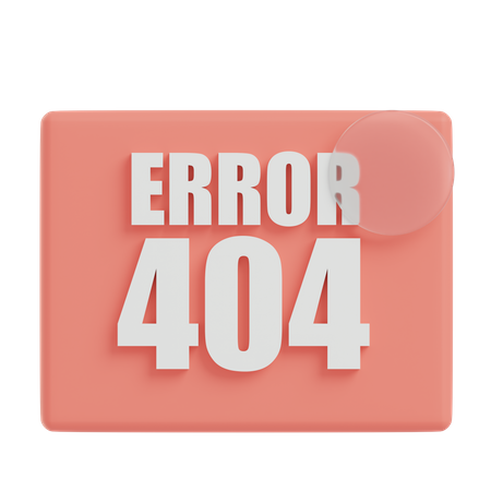 Erro 404  3D Illustration