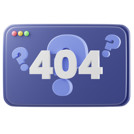 Erro 404  3D Illustration