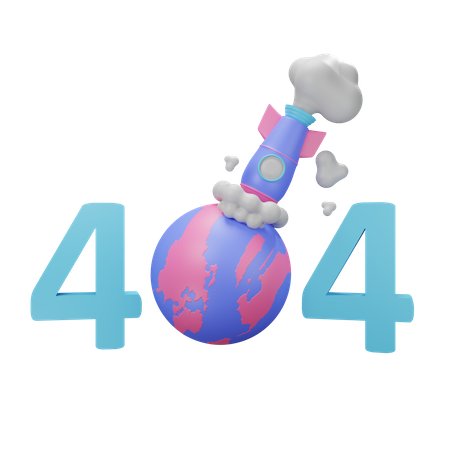 Erro 404  3D Illustration