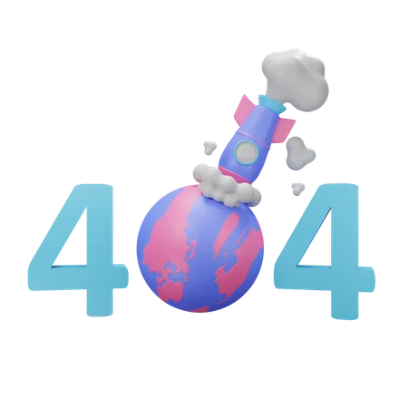 Erro 404  3D Illustration