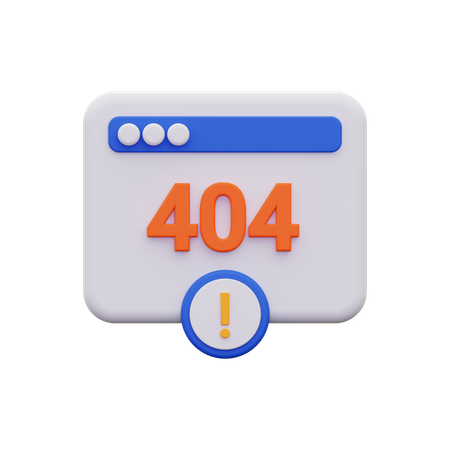 Erro 404  3D Icon