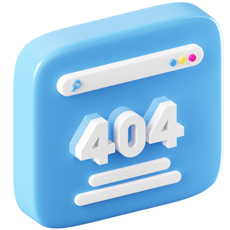 Erro 404  3D Icon