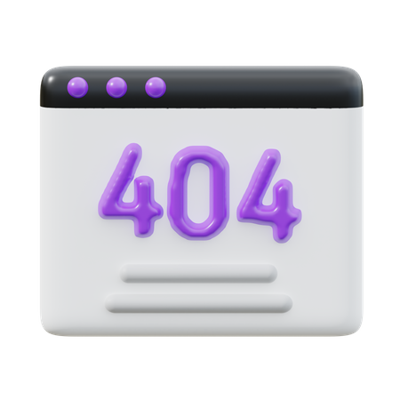 Erro 404  3D Icon