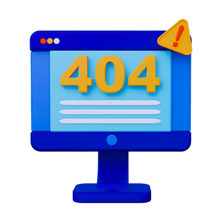 Erro de página da web 404  3D Icon