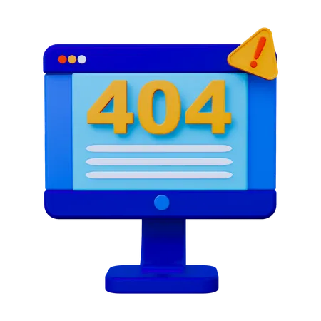 Erro de página da web 404  3D Icon