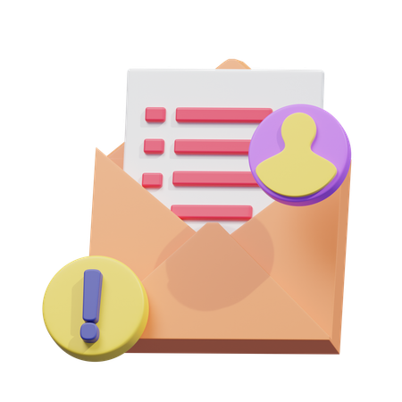 Erro de e-mail  3D Icon