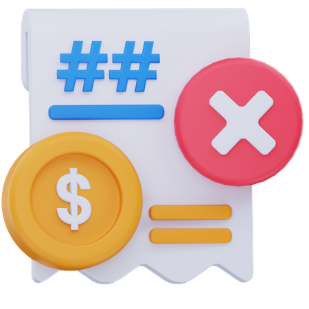 Erro de pagamento  3D Icon