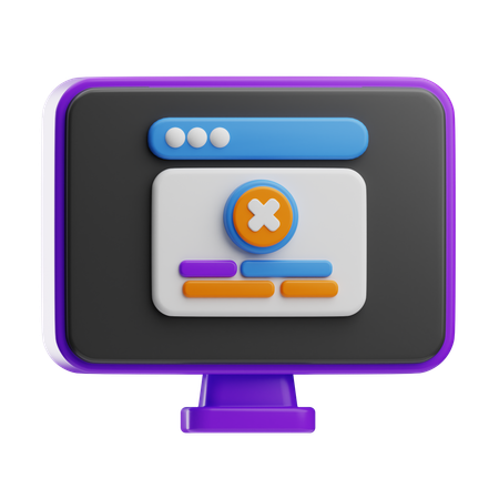 Erro de segurança da Internet  3D Icon