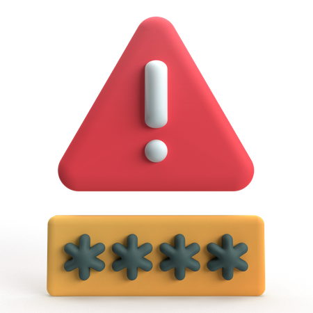 Erro de senha  3D Icon