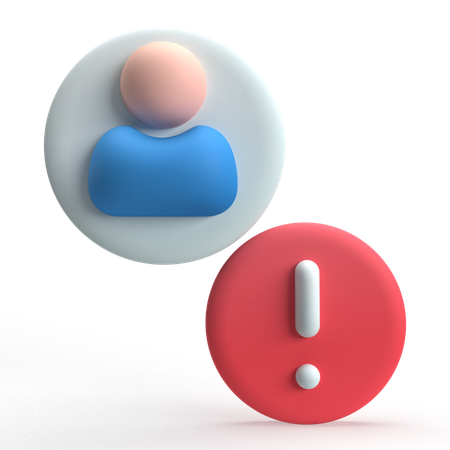 Erro do usuário  3D Icon