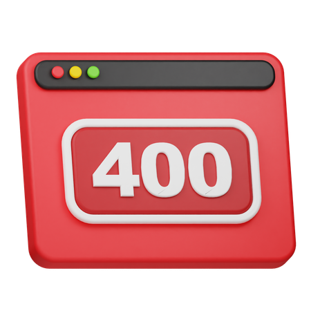 오류 400  3D Icon