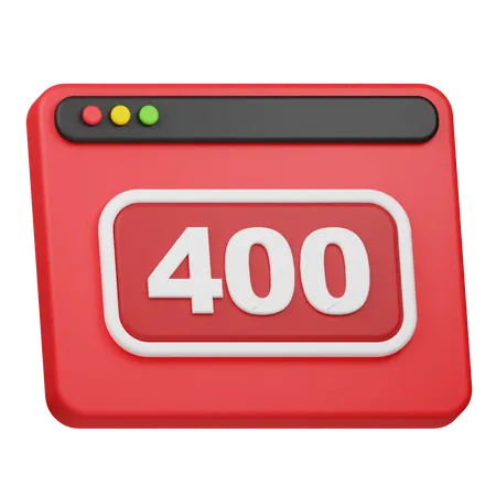 오류 400  3D Icon