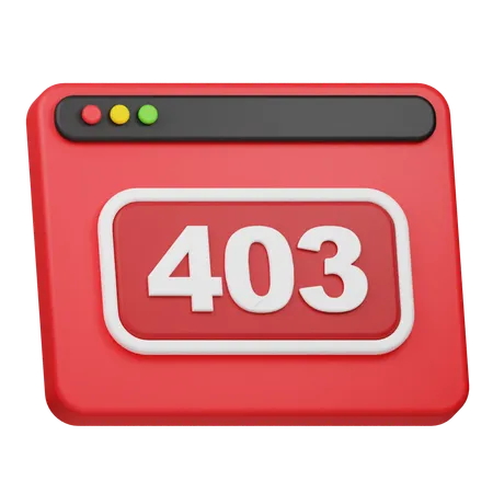 오류 403  3D Icon