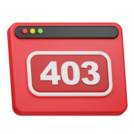 Error 403  3D Icon