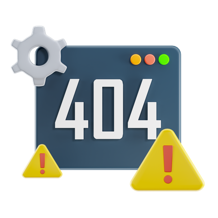 Error 404  3D Icon