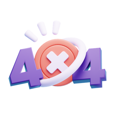 エラー404  3D Icon