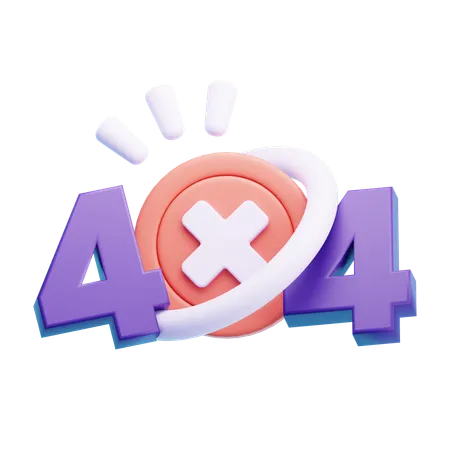 エラー404  3D Icon