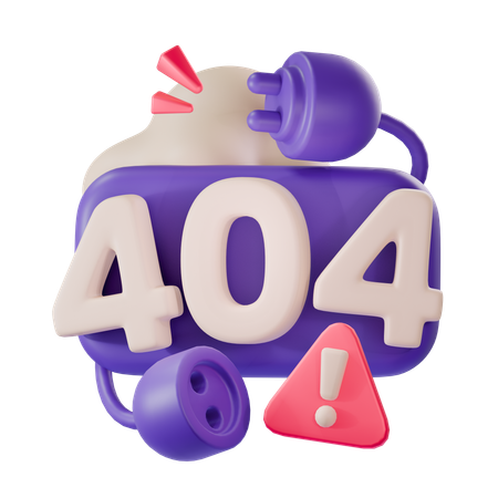 Error 404  3D Icon