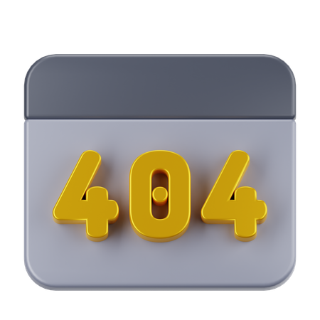 エラー404  3D Icon