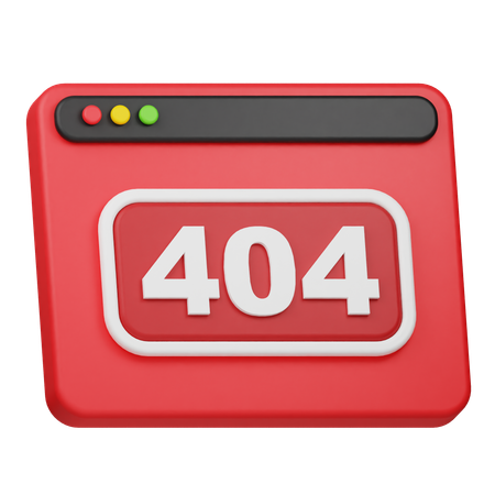 오류 404  3D Icon