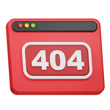 오류 404  3D Icon