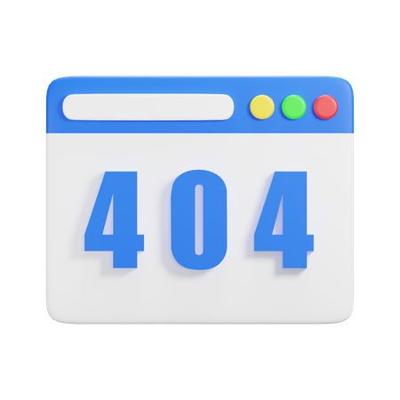 エラー404  3D Icon