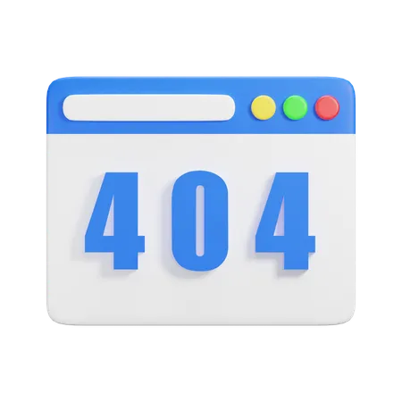 エラー404  3D Icon