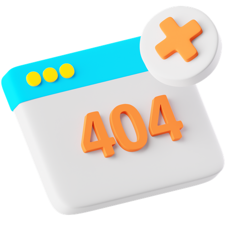 エラー404  3D Icon