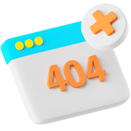 エラー404  3D Icon