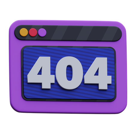 Error 404  3D Icon