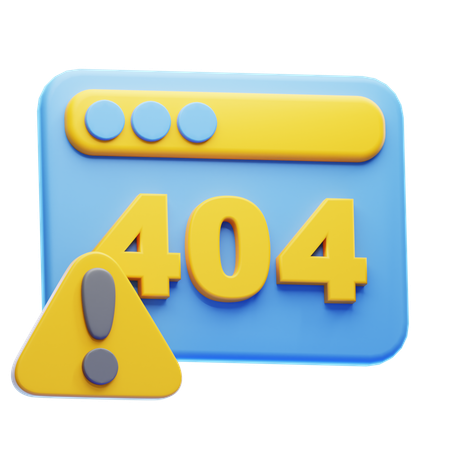 Error 404  3D Icon